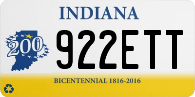 IN license plate 922ETT