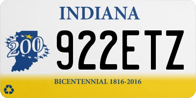 IN license plate 922ETZ