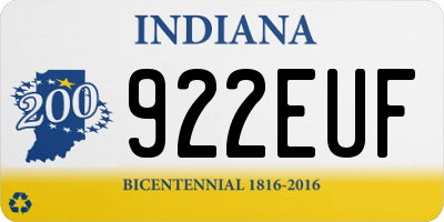 IN license plate 922EUF