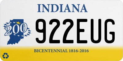 IN license plate 922EUG
