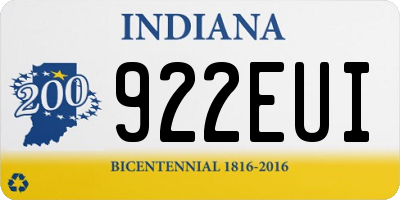 IN license plate 922EUI
