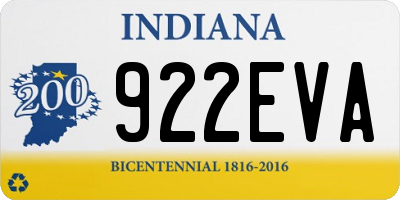 IN license plate 922EVA