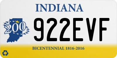 IN license plate 922EVF