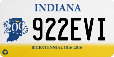 IN license plate 922EVI