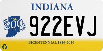 IN license plate 922EVJ