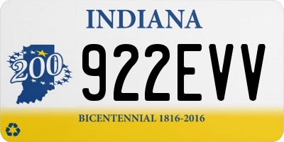 IN license plate 922EVV