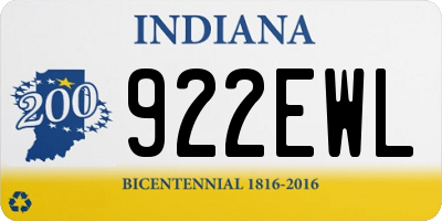 IN license plate 922EWL