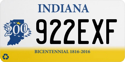IN license plate 922EXF