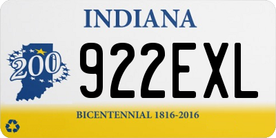 IN license plate 922EXL
