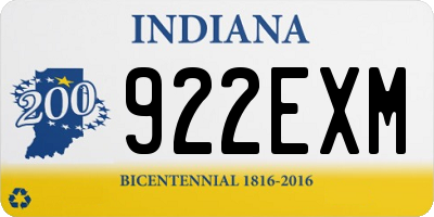 IN license plate 922EXM