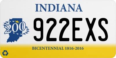 IN license plate 922EXS