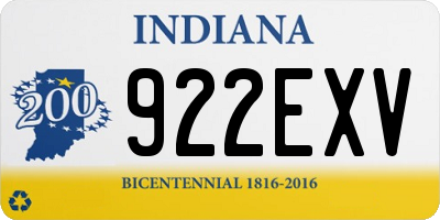 IN license plate 922EXV