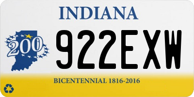 IN license plate 922EXW