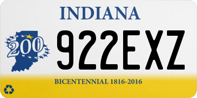 IN license plate 922EXZ