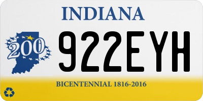 IN license plate 922EYH