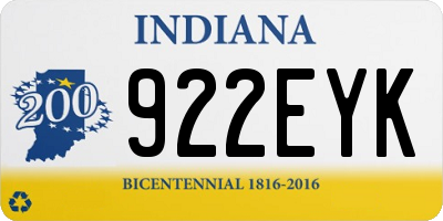 IN license plate 922EYK