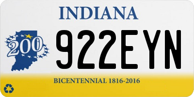 IN license plate 922EYN