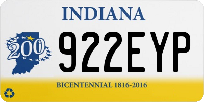 IN license plate 922EYP