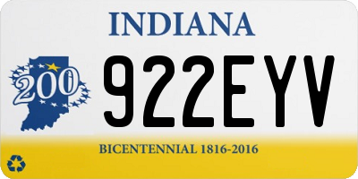 IN license plate 922EYV
