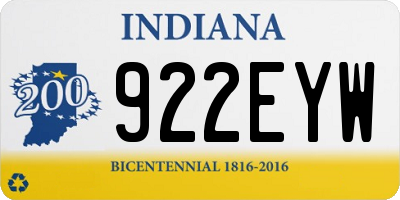 IN license plate 922EYW