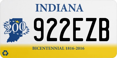 IN license plate 922EZB