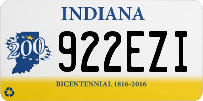 IN license plate 922EZI