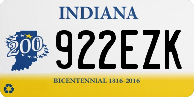 IN license plate 922EZK