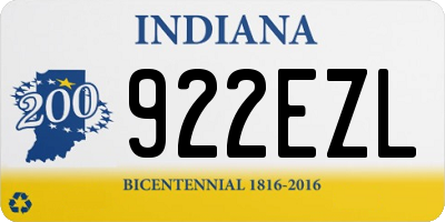 IN license plate 922EZL