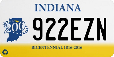 IN license plate 922EZN