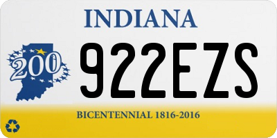 IN license plate 922EZS