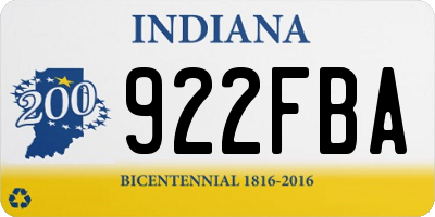 IN license plate 922FBA