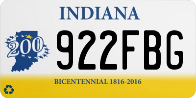 IN license plate 922FBG