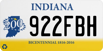 IN license plate 922FBH