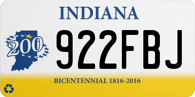 IN license plate 922FBJ