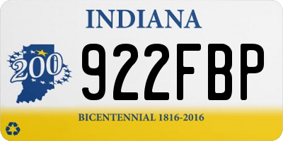 IN license plate 922FBP