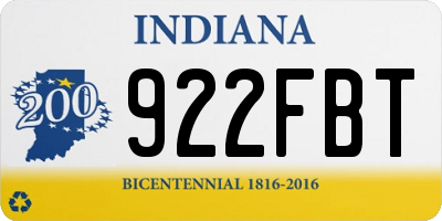 IN license plate 922FBT