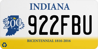 IN license plate 922FBU