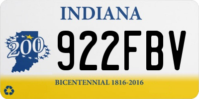 IN license plate 922FBV