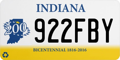 IN license plate 922FBY