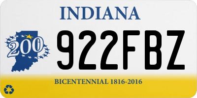 IN license plate 922FBZ