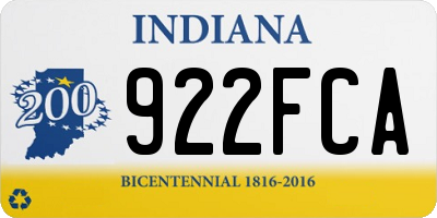 IN license plate 922FCA