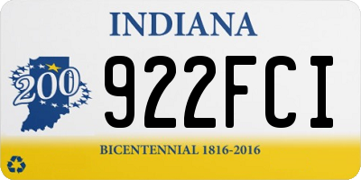 IN license plate 922FCI