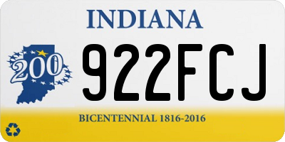 IN license plate 922FCJ
