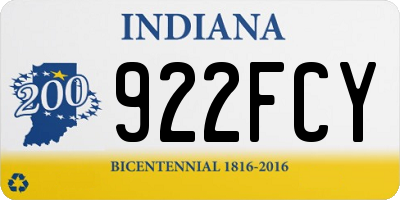 IN license plate 922FCY