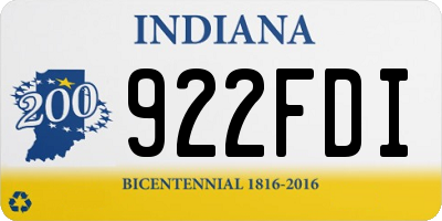 IN license plate 922FDI