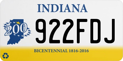 IN license plate 922FDJ