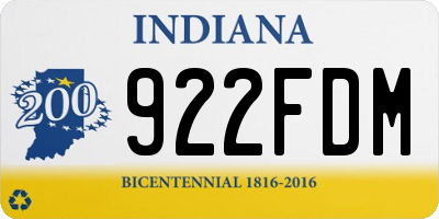 IN license plate 922FDM