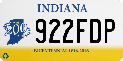 IN license plate 922FDP
