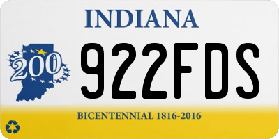 IN license plate 922FDS