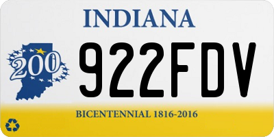 IN license plate 922FDV